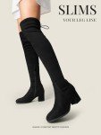 Laurence Over The Knee Thigh High Chunky Heels