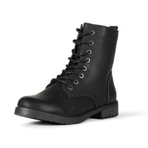Amazon Essentials Women's Black Lace-Up Combat Boots