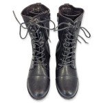 Womens Mango Military Lace-Up Combat Ankle Boots