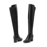 SelenePair Women's Thigh High Block Heel Boots