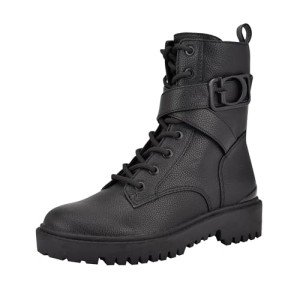 GUESS Women's Orana Black Combat Boots, Size 9.5