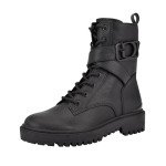 GUESS Women's Orana Black Combat Boots, Size 9.5