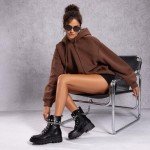 DREAM PAIRS Women's Black Platform Combat Boots