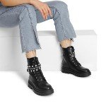 DREAM PAIRS Women's Black Platform Combat Boots