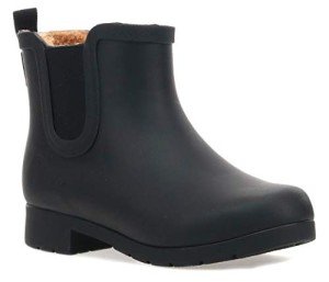 Chooka Women's Black Waterproof Plush Chelsea Booties