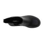 Soda Pilot Black Low Heel Chelsea Ankle Booties