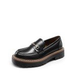 DREAM PAIRS Women's Chunky Heel Slip-On Loafers