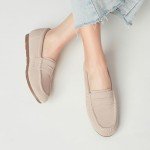 Women's Vespiero Comfortable Slip-On Loafers in Nude