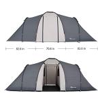 8 Person Waterproof Camping Tent with Divided Rooms
