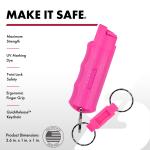 Pink Sabre Pepper Spray with Quick-Release Key Ring