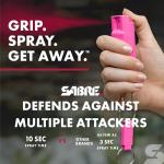 Pink Sabre Pepper Spray with Quick-Release Key Ring