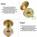 Brass Keychain Watch with Compass - Outdoor Essentials
