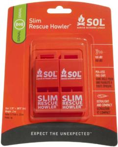 Sol Slim Rescue Howler 2-Pack Survival Whistle