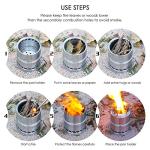 CANWAY Wood Stove, Windproof Backpacking Survival Stove