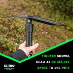 Heavy Duty Survival Shovel with Pick and Foldable Design