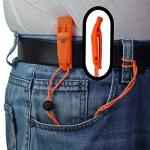 LuxoGear Survival Whistles with Lanyards - 2 Pack