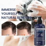 Uttse Biotion Hair Growth Shampoo for Men: Natural Thickening Shampoo with Tea Tree Oil Ginseng Mint for Hair Loss and Thinning Hair - 10.1 fl.oz, Dark Blue