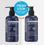 Uttse Biotion Hair Growth Shampoo for Men: Natural Thickening Shampoo with Tea Tree Oil Ginseng Mint for Hair Loss and Thinning Hair - 10.1 fl.oz, Dark Blue