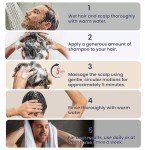 Uttse Biotion Hair Growth Shampoo for Men: Natural Thickening Shampoo with Tea Tree Oil Ginseng Mint for Hair Loss and Thinning Hair - 10.1 fl.oz, Dark Blue
