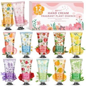 12 Pack Hand Cream Gifts Set For Women, Mini Hand Lotion Travel Size in Bulk for Dry Cracked Hands, Graduation Gifts, End of Year Teacher Appreciation Gifts, Thanksgiving Gifts, Party Favors