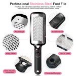 Professional Pedicure Kit, Stainless Steel Heel Scraper for Women Feet Care, Foot Pumice Stone for Feet Hard Skin Remover in Shower, Pumice Stone and Brush for Feet Callus Removal at Home/Salon