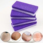 Foot Pumice Stone 4 Pack Pedicure Stone for Feet Pumice Sponge for Feet Callus Remover and Scrubber Double Sided Pedicure Foot Pumice Stone for Feet and Heels Callus and Dead Skins (Purple)