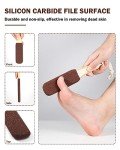 BEZOX Foot Pumice Stone Pedicure File(1 PCS) - Ergonomic Wooden Handle Foot File Callus Remover for Smoother Feet and Hands - Foot Scrubber, Heel Sander and Dead Skin Scraper - Brown