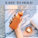 QUBA LINEN Pumice Stone for Feet - 2-Sided Terra Cotta Foot Scrubber, Professional Exfoliating Clay Stone for Feet Hands Body Care - Pumice Stone for Feet Callus Remover, Brown