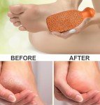 QUBA LINEN Pumice Stone for Feet - 2-Sided Terra Cotta Foot Scrubber, Professional Exfoliating Clay Stone for Feet Hands Body Care - Pumice Stone for Feet Callus Remover, Brown