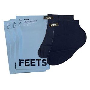 FEETS Hydrating Foot Mask with Tea Tree and Peppermint (3-Pack) | Perfect for Men and Women | Deeply Moisturizes Full Foot and Heel | Ultra Hydrating | Soften Calluses, Nourish Heels, and Cool Feel