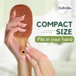 Footvital Pumice Stone for Feet, Foot Exfoliator Scrubber, Callus Remover, Made of Natural Terra-Cotta, Exfoliates & Smooths Rough Skin