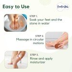 Footvital Pumice Stone for Feet, Foot Exfoliator Scrubber, Callus Remover, Made of Natural Terra-Cotta, Exfoliates & Smooths Rough Skin