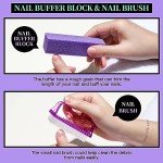 FANDAMEI Manicure and Pedicure Tools Kit, Manicure Kit, Nail Files 100/180, Nail Buffer Block, Nail Cuticle Nippers, Cuticle Pusher, Cuticle Peeler, Ingrown Toenail Tool, Toenail File, Purple