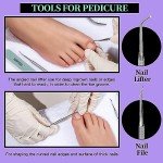 FANDAMEI Manicure and Pedicure Tools Kit, Manicure Kit, Nail Files 100/180, Nail Buffer Block, Nail Cuticle Nippers, Cuticle Pusher, Cuticle Peeler, Ingrown Toenail Tool, Toenail File, Purple