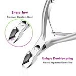 Cuticle Trimmer Cuticle Remover with Cuticle Pusher, XUNXMAS Professional Stainless Steel Durable Pedicure Manicure Tools Cutter Nipper Scissor Clipper for Fingernails and Toenails Dead Skin Silver