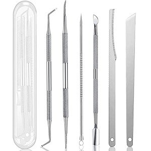 Ingrown Toenail Pedicure Tool Kit(7pcs), Nail Manicure Kit Stainless Steel Nail Care Treatment for Nail Correction Polish Pain Relief