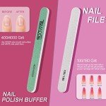 TsMADDTs Nail Tool Kit with Nail Files and Buffers, Files 100 180, Polish Buffer, Cuticle Pusher, Cuticle Nippers, Peeler, Ingrown Toenail Lifters, Manicure Pedicure Tool,13PCS