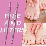 TsMADDTs Nail Tool Kit with Nail Files and Buffers, Files 100 180, Polish Buffer, Cuticle Pusher, Cuticle Nippers, Peeler, Ingrown Toenail Lifters, Manicure Pedicure Tool,13PCS
