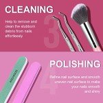 TsMADDTs Nail Tool Kit with Nail Files and Buffers, Files 100 180, Polish Buffer, Cuticle Pusher, Cuticle Nippers, Peeler, Ingrown Toenail Lifters, Manicure Pedicure Tool,13PCS