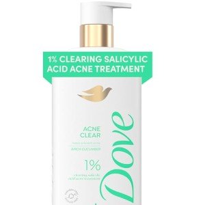 Dove Serum Body Wash Acne Clear for troubled skin with Salicylic Acid 18.5 Fl Oz