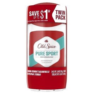 Old Spice Antiperspirant Deodorant For Men, High Endurance, 24/7 Sweat Defense & Odor Protection, 24/7 Freshness & Lasting Scent, Pure Sport Scent, 3.0 oz (Pack of 2)