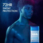 Gillette Antiperspirant and Deodorant for Men, 72hr Sweat & Odor Protection, Long Lasting Freshness, Anti-White Mark Technology, Clear Gel, Cool Wave Scent, 3.8 oz