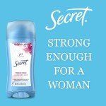 Secret Antiperspirant and Deodorant for Women, 24hr Sweat & Odor Protection, PH Balanced Protection, Gentle on Skin, Invisible Solid, Unscented, 2.6 oz