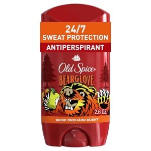 Old Spice Aluminum Free Deodorant for Men, 24/7 Odor Protection, 24/7 Freshness & Lasting Scent, Goes on Clear, Bearglove with Crisp Orchard Scent, 2.6 oz
