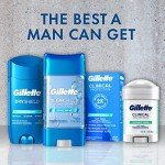 Gillette Antiperspirant and Deodorant for Men, 72hr Sweat & Odor Protection, Long Lasting Freshness, Anti-White Mark Technology, Clear Gel, Cool Wave Scent, 3.8 oz