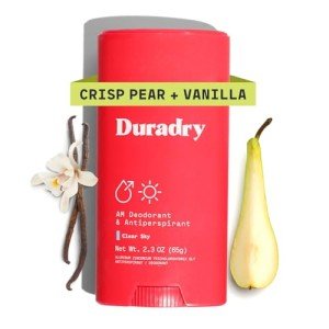 Duradry Clinical-Strength Antiperspirant Deodorant for Women and Men – Clean Formula with Natural Ingredients for Odor and Excessive Sweat Protection – (Crisp Pear + Vanilla) 2.3 Oz