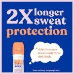 Dry Idea Roll-On Deodorant & Antiperspirant | 2X Longer Sweat Protection | 72-Hour Odor Protection | Unscented & Hypoallergenic for Sensitive Skin, 3.25 oz