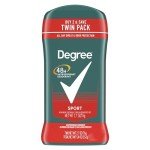 Degree Men Original Antiperspirant Deodorant for Men, Pack of 2, 48-Hour Sweat and Odor Protection, Sport 2.7 oz