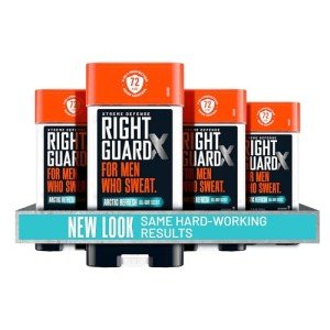 Right Guard Xtreme Defense Antiperspirant & Deodorant Gel, 5-in-1 Protection For Men, Blocks Sweat 2X Longer, 72-Hour Odor Control, Arctic Refresh Scent, 4 oz. (4 count)