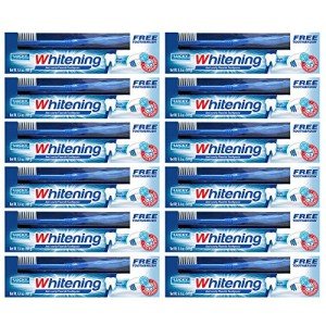 Toothpaste + Bonus Toothbrush, Whitening Anti-Cavity Fluoride, 6.4-oz.